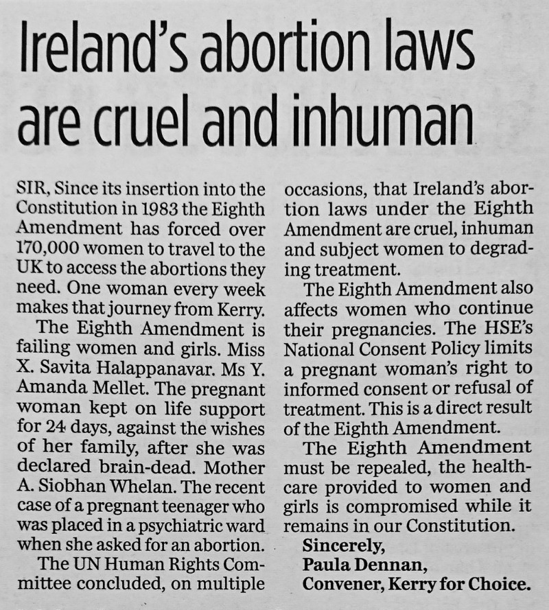 Ireland's abortion laws are cruel and inhuman